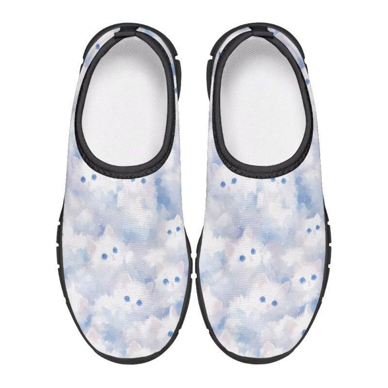 Boys Girls Slip Ons Flat Lightweight Sneakers Walking Casual Loafers Comfortable Art Painted Travel Outdoor Shoes for Big Kids US Size 11-15