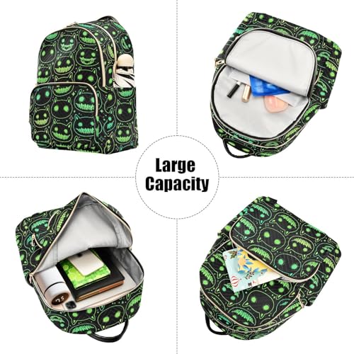 Image of Mini Backpack Cartoon Spooky Animal Head Fashion Backpack Purse for Women,Handbag Shoulder Bag Casual Daypack, Ladies Gift for College Work(S)