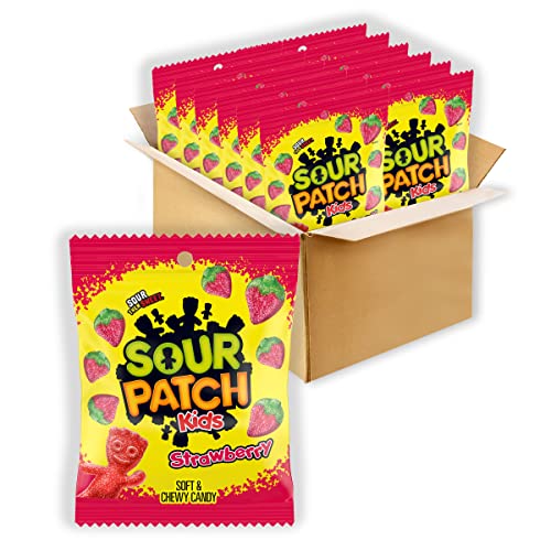 SOUR PATCH KIDS Strawberry Soft and Chewy Candy, 12 - 5 oz Bags