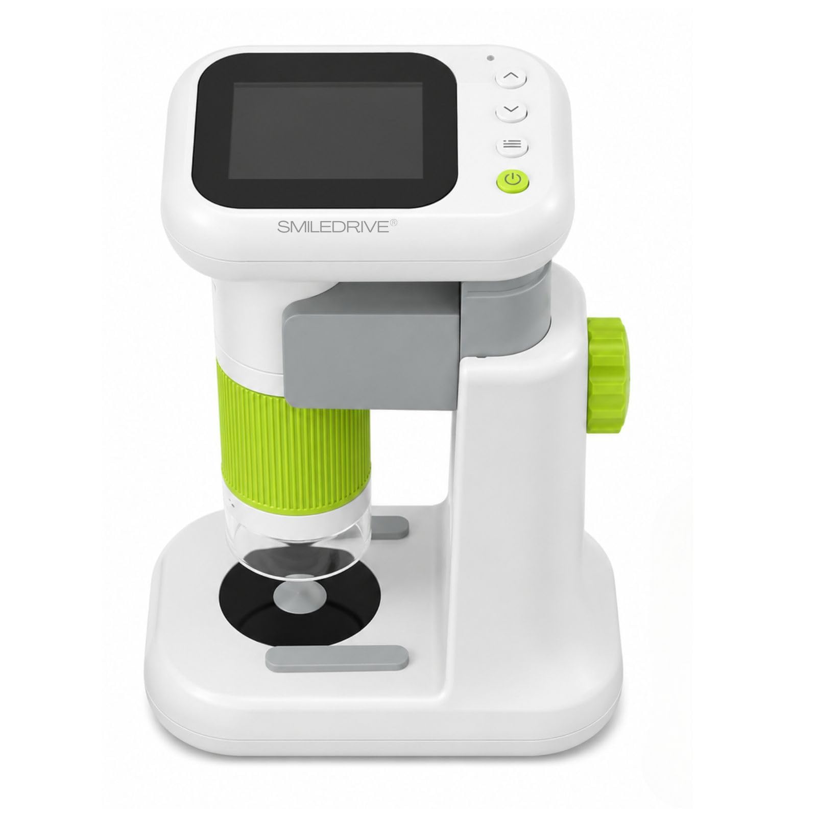 smiledrive® digital mini microscope for kids with 1000x magnification | 2.4 inch ips screen | usb pc connectivity | 8 led lights & 1 backlight | hd photo & video recording | handheld & rechargeable
