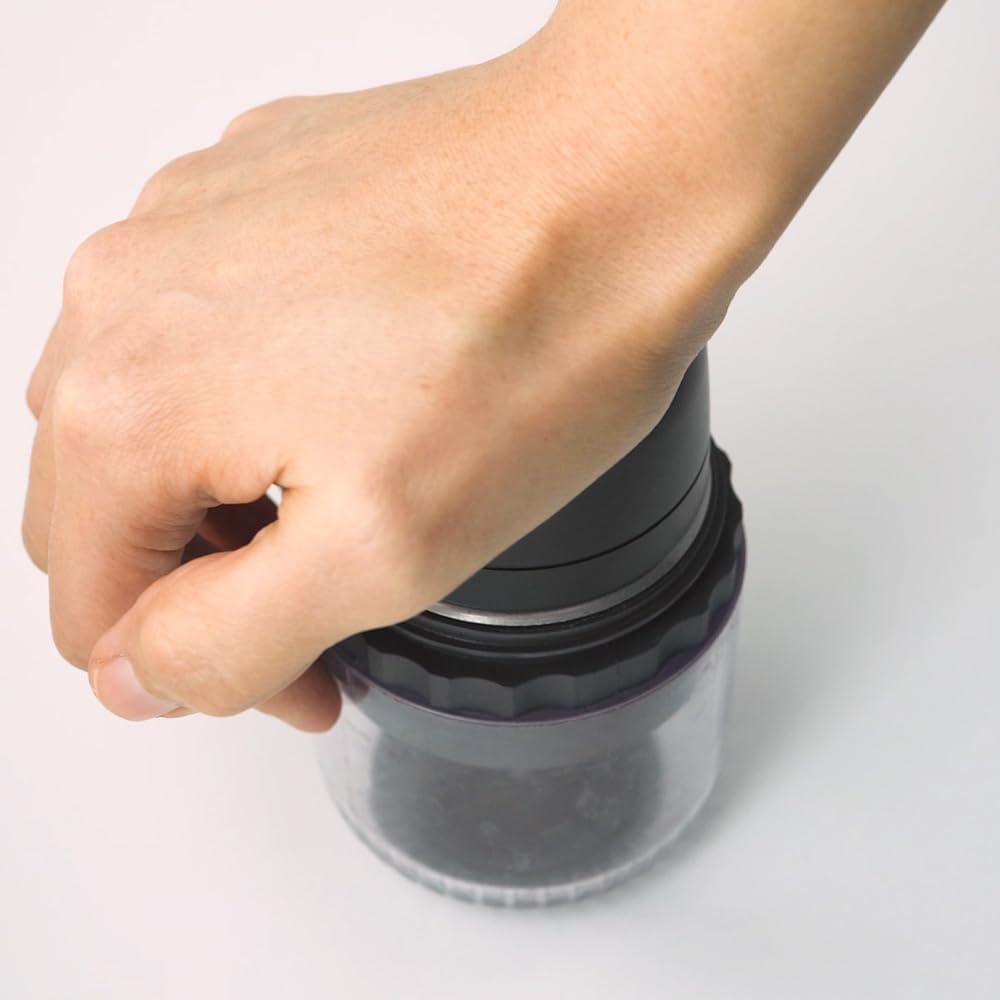 Leverpresso Spring Espresso Tamper 51mm (51.0mm OD), Twist-Top Adjustable Spring Tension, CNC Machined, Walnut Handle, Anodized Aluminum Body, 304 Stainless Steel Flat Base