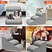 PJDDP Pet Ramp for High Beds, Foam Pet Stairs,3 Tiers High Density Foam Dog Stairs,Non-Slip Dog Steps with Washable Fabric Cover, Movable Dog Slope Stairs for Small Older Injured Dogs Cats