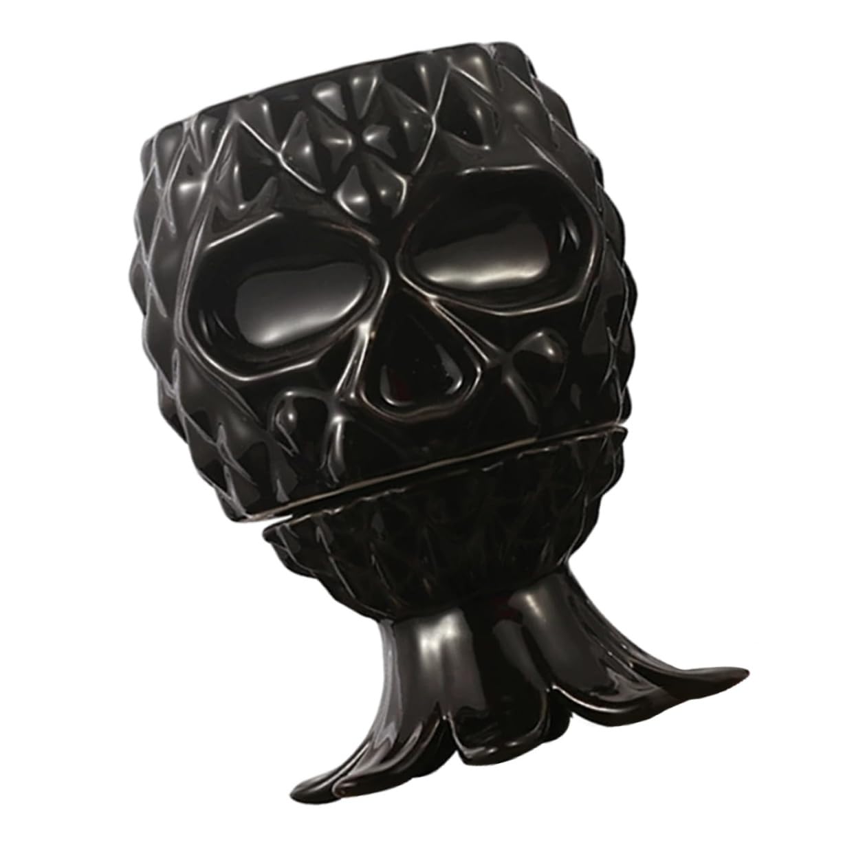 Copa de cóctel de piña calavera oscura un regalo original para fans del gótico