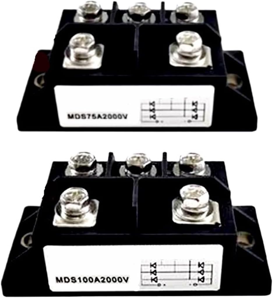 1pc for Inverter Welding Machine Three-Phase Rectifier Bridge MDS75A 100A 1600V 1800V 2000V AC Integrated Bridge Module(Radiator 20150)