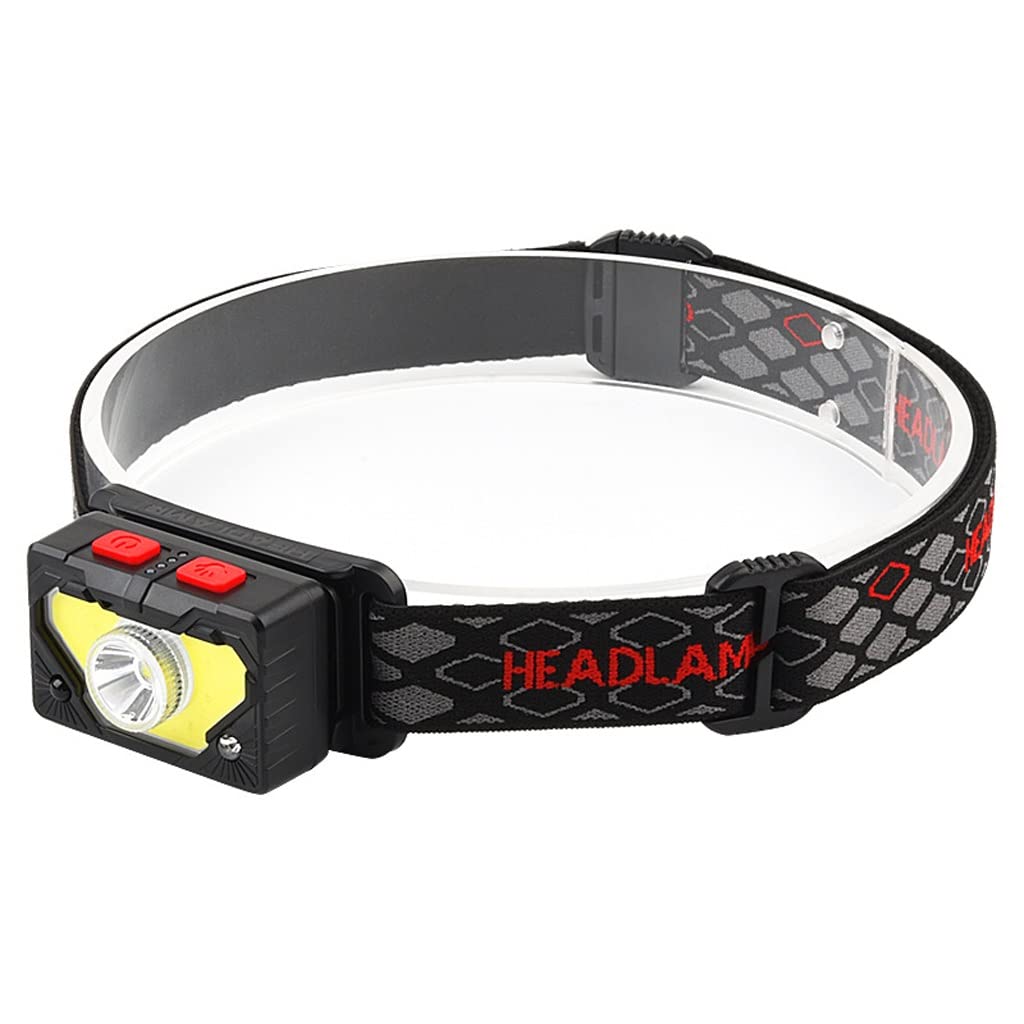 OYYMTE with Magnet Rechargeable Induction Outdoor Riding Night Running COB Small Headlamp