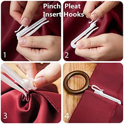 Macochico Outdoor Curtains Noise Reducing Lightproof Home Decoration Burgundy Waterproof Blackout Pinch Pleat Draperies for Patio Garden Gazebo Porch Living Room 52W x 84L (1 Panel)