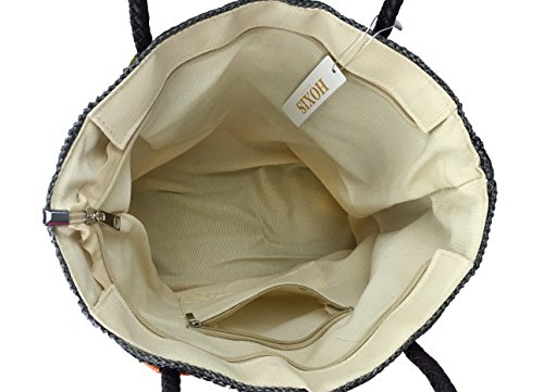 Bolso Tote de tejido sintético con patrón de cocodrilo miniatura 6