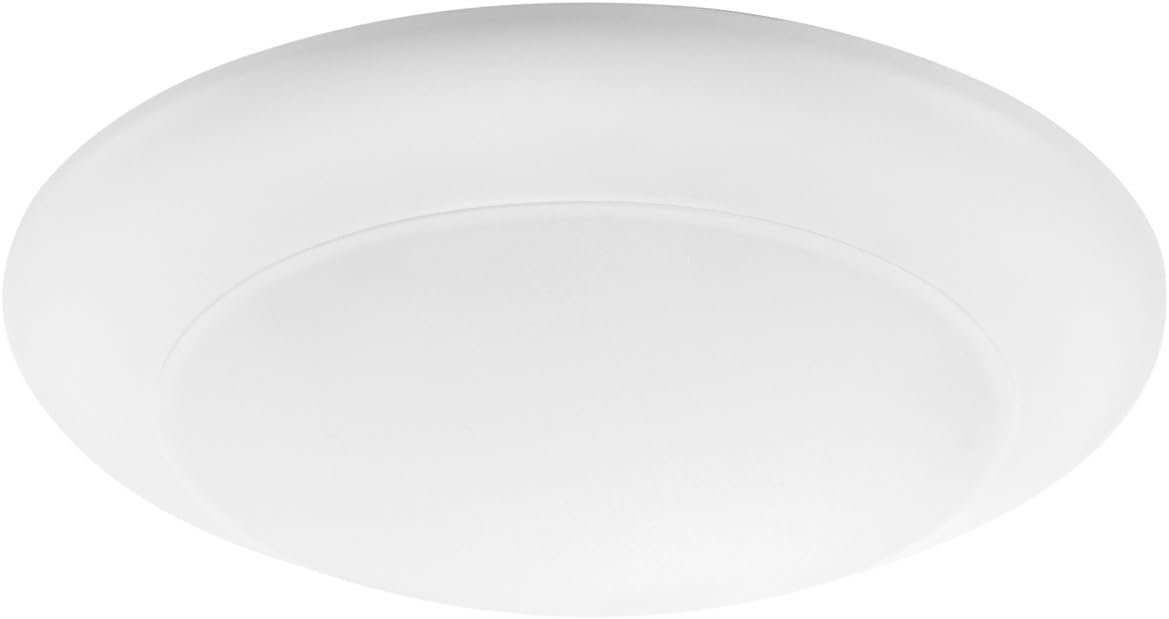 GetInLight Dimmable LED Disk Light, 4-Inch, Surface Mount or Recessed, Bright White 4000K, Matte White Finish, ETL Listed, Wet Location Rated, IN-0301-1-WH-40
