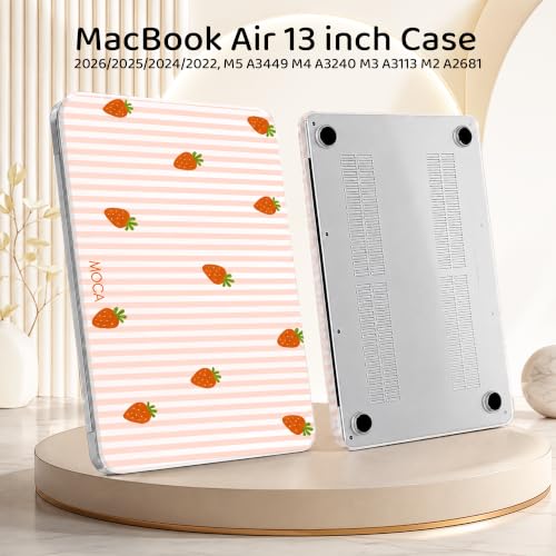 Image of MOCA Case Compatible with MacBook Air 13 inch M5 M4 M3 M2 2026-2022 Hardshell Cover for MacBook Air 13.6, A3449 A3240 A3113 A268