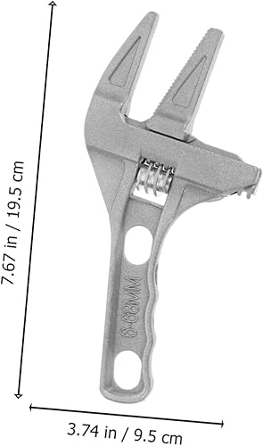 Miniatura 4 de HONMEET Válvula universal para llave inglesa grifo de tuerca plateada plomeros de agua profesionales llaves de cocina mono moleteado de mm llave de