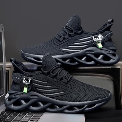 Image of Mens Running Shoes Gym Slip on Sneakers Non Slip Walking Tennis Sports Work Athletic Workout Casual Lightweight Breathable Fashion