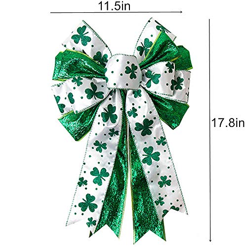 Stpatricksdaywreathbowstpatricksdaydecorationsshamrockclovergreenbowwreathbowholidaybowsforfrontdoorwreathdecorationstreetopperbowirishpartysupplies Urban Country Home Decor St patricks day wreath bow st patrick s day decorations shamrock clover green bow wreath bow holiday bows for front door wreath decorations tree topper bow irish party supplies urban country home decor