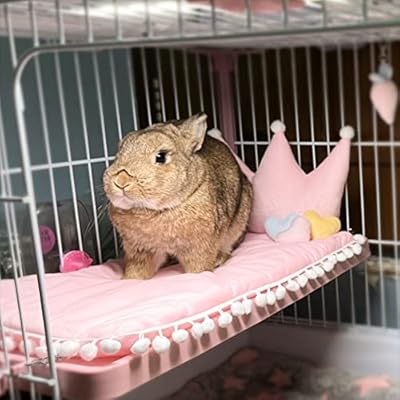 Hjyokuso Rabbit Bed Mat Guinea Pig Warm Bed, Bunny bed, Guinea Pig Mats for Cage, Hamster Bedding Winter Hamster Sleep Pad, Cage Accessories for Bunny Hamster Squirrel Hedgehog Chinchilla Ferret Rat