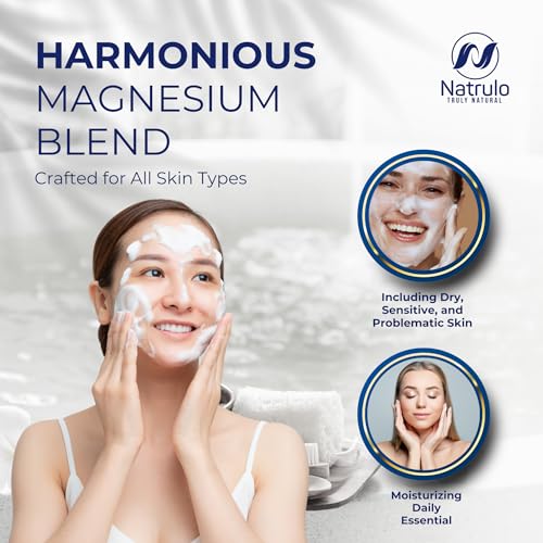 Natrulo Dead Sea Magnesium Soap Bar – Deep Cleansing, Moisturizing Body Soap for Dry Itchy and All Skin Types – Shower Soap Soothes Muscles and Joints – All-Natural Exfoliating Face and Body Wash Made in USA