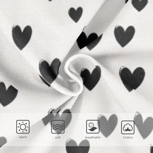 Soft Girls' Panties Organic Underwear for Young Girls Black Heart in Sizes 2T,3T, 4T, 5T, 6Y and 8Y3