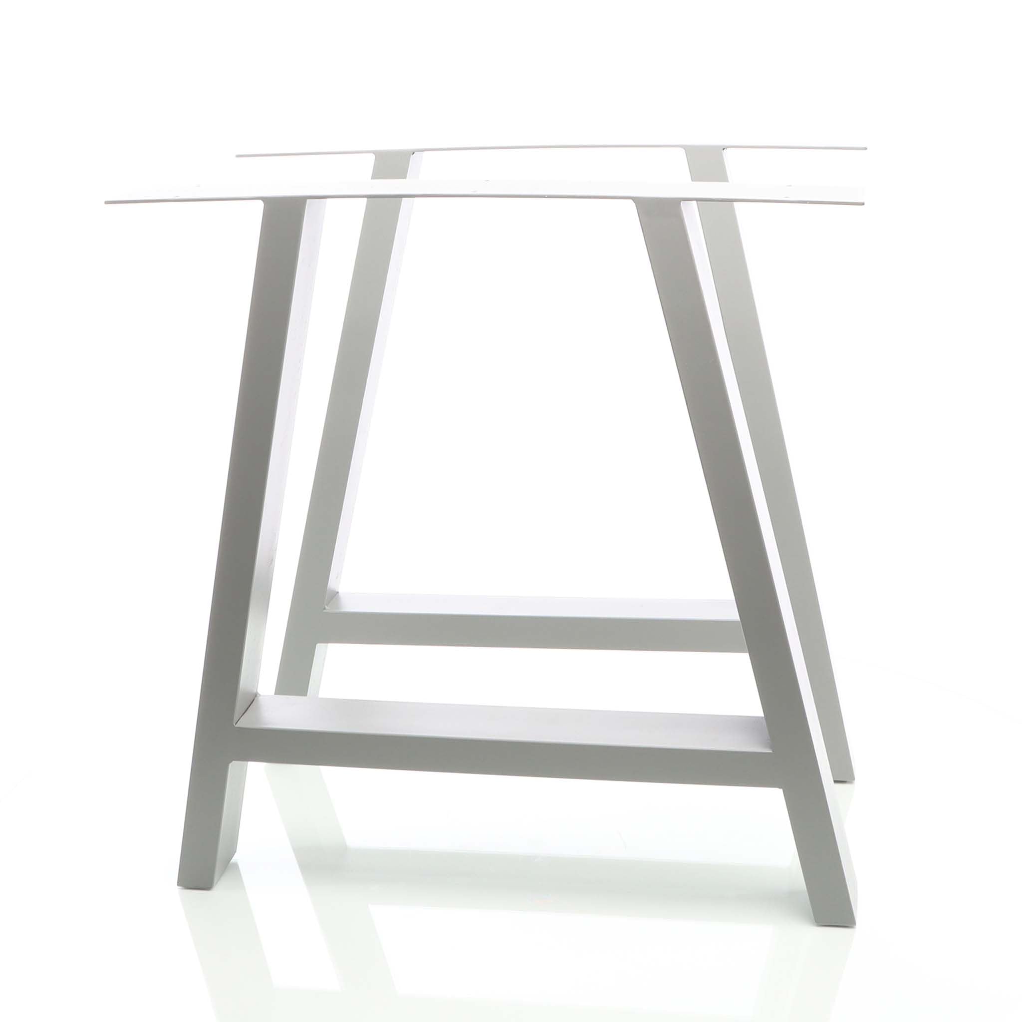 XPOtool Wiltec Tischbeine 2er Set aus Stahl 70x72cm Grau in A-Form Industrial Vierkantrohr Tischkufen Tischgestell Tischuntergestell Möbelkufen