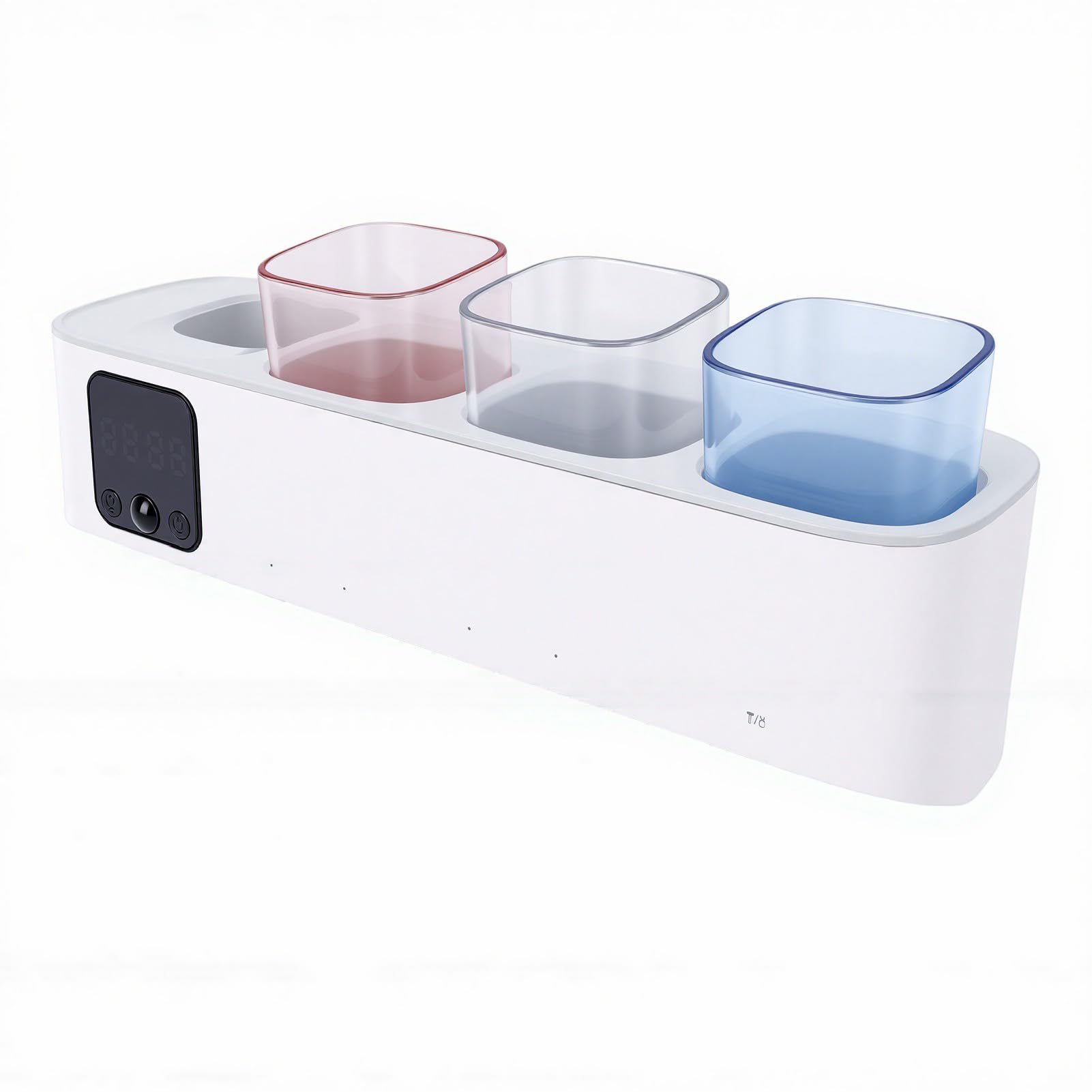 Cuifati Soporte para Limpiador de Cepillos de Dientes Montado en la Pared, Limpieza Automática, Secado con Aire Caliente, Pantalla Táctil LED, Soporte para Limpiador de Cepillos de