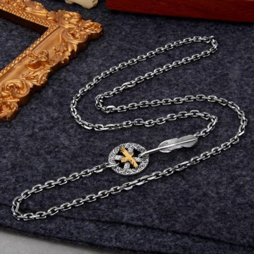 Collier Tang Grass plume d'aigle l'esprit de liberté rétro au cou