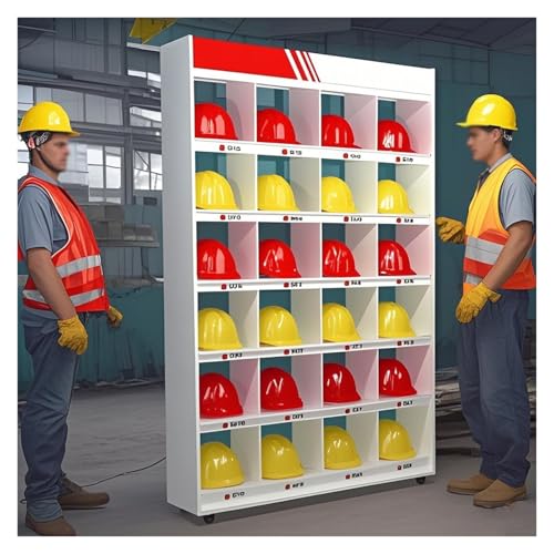 Hat Organizer Stand,4FT Rolling Hard Hat Rack with 6 Removab