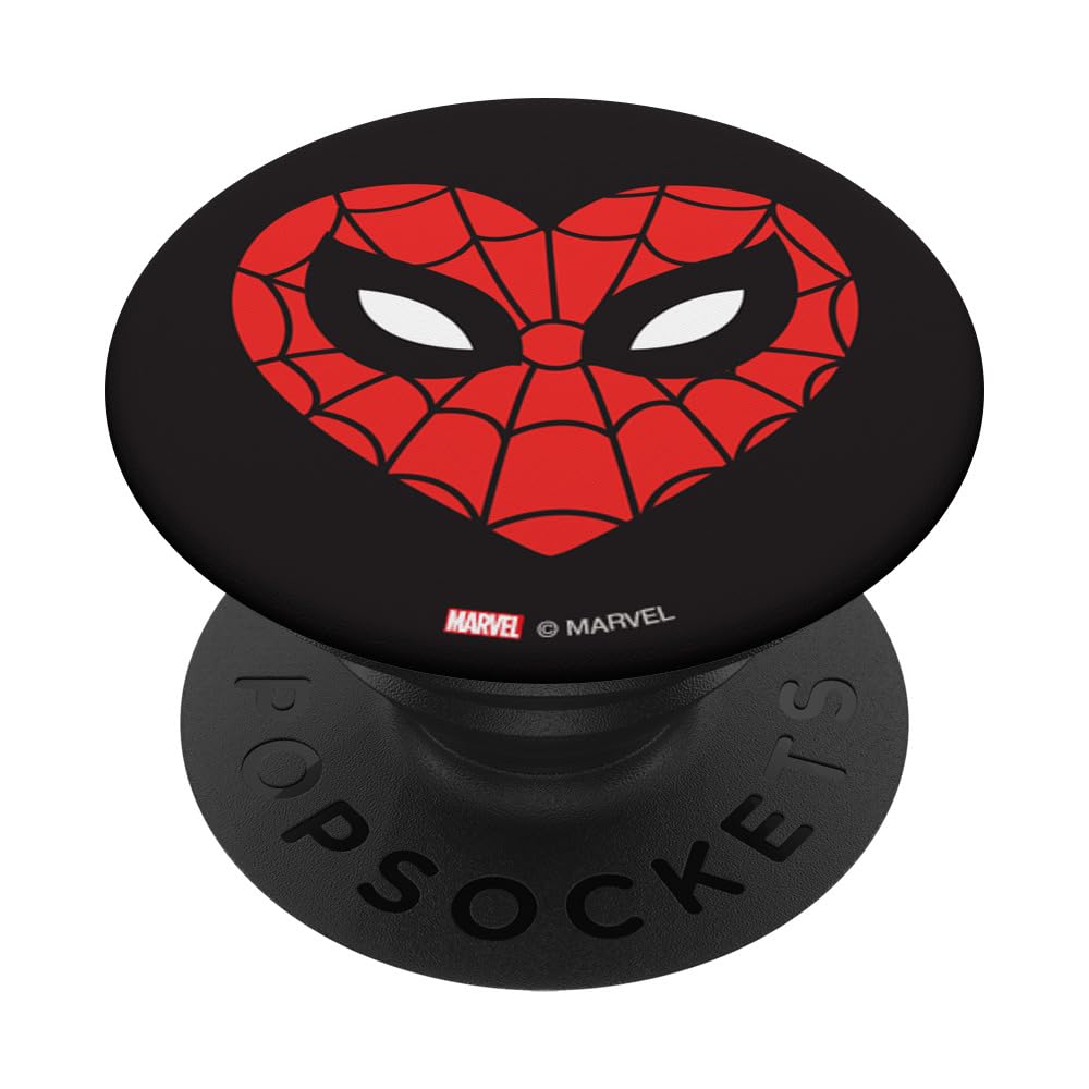 Marvel Spider-Man Valentine’s Day Love Sixties Heart Mask PopSockets PopGrip Intercambiabile