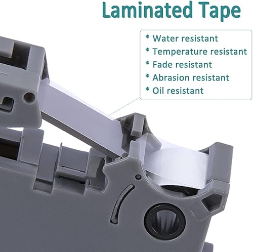 Miniatura 3 de Hehua Ptouch - Cinta adhesiva de 0.47 pulgadas, color blanco, compatible con Brother TZe-231 TZe231, PT-D210, compatible con cinta Brother Label