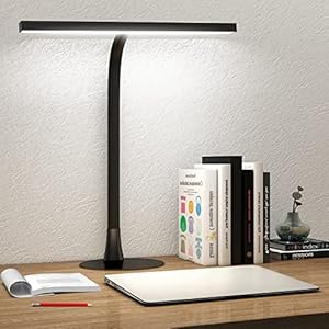 LED Desk Lamp, NovoLido 15.7″ Wide Modern Architect Desk Light for Home Office, 10W Bright Tall Flexible Task Lamp for Piano, Monitor, Workbench, 3 Color Modes & 30 Brightness, 1000LM, Black