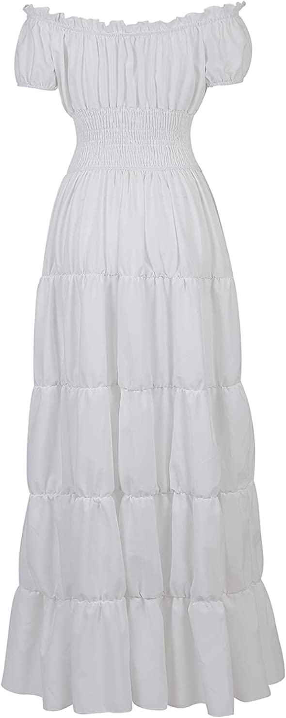 Aibaowedding Costume de Renaissance pour femme - Chemise médiévale - Robe de paysanne irlandaise Boho - Robe longue
