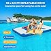 VEVOR Inflatable Floating Dock 10 x 6.5 ft, Inflatable Dock Platform with Electric Air Pump, Inflatable Swim Platform 6 Inch Thick, Floating Dock 5-6 People, Floating Platform for Pool Beach Ocean