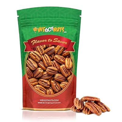 Two Pounds Of Pecans Raw, Whole, Shelled, Raw, Natural, No Preservatives Added, Non-GMO, NO PPO, 100% Natural We Got Nuts