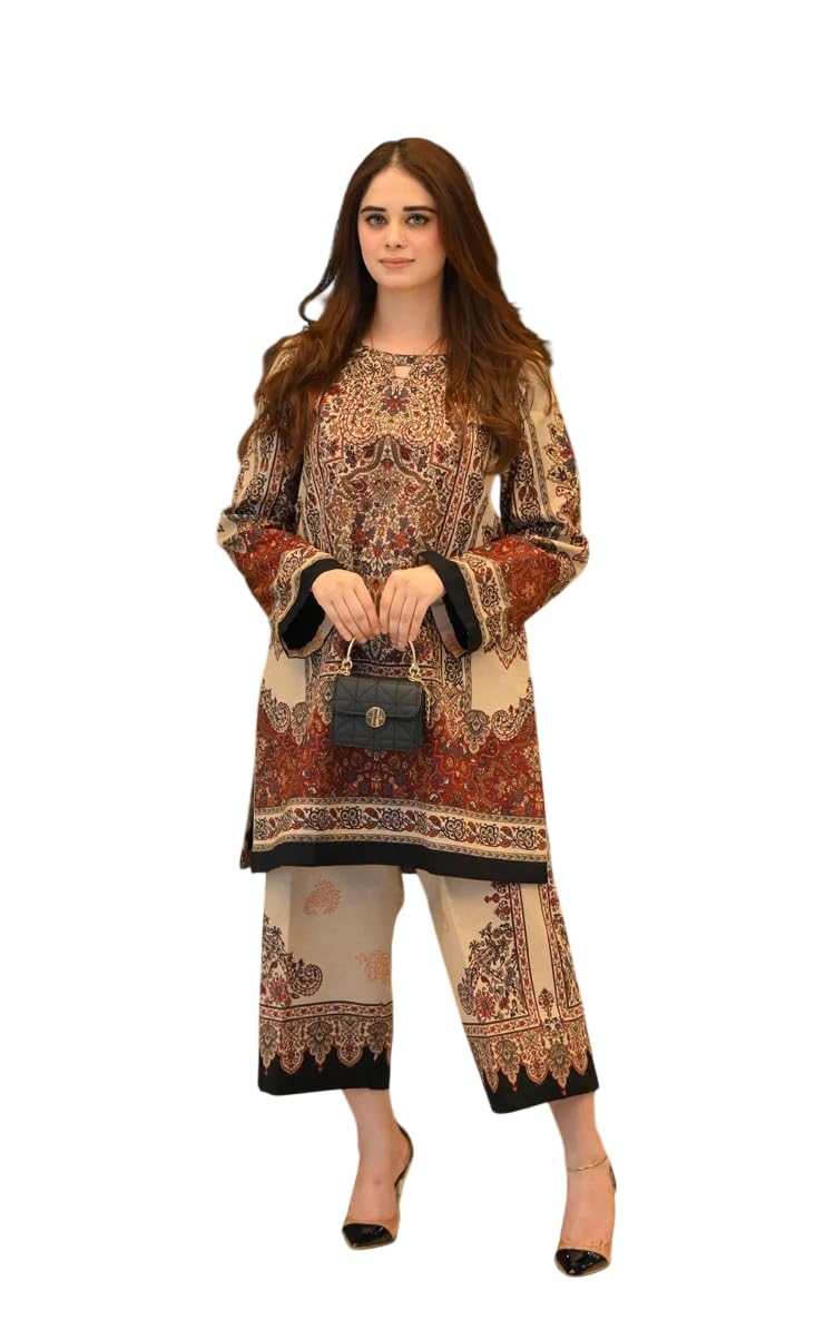 be in texo fab Women's Rayon Cotton Digital Printed Pehran Cum Co-Ord Set Of Kurta Top and Plazzo Bottom Pehran-picture-41