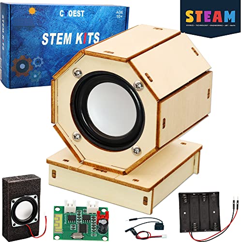 Image of STEM Projects for Kids & Adults Build Your Own Bluetooth Speaker - Science Experiment Electronics Kit | Beginner's Starter DIY Set,STEM Gifts for Teenage Girls + Boys Ages 10 and Up (Single Speaker)