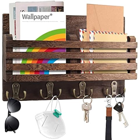 SAUNNIHEN Colgador Llaves Pared con Soporte para Cartas Cover