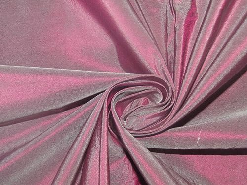 Tissu taffetas de soie infroissable rose et bleu pour structurer vos robes de bal
