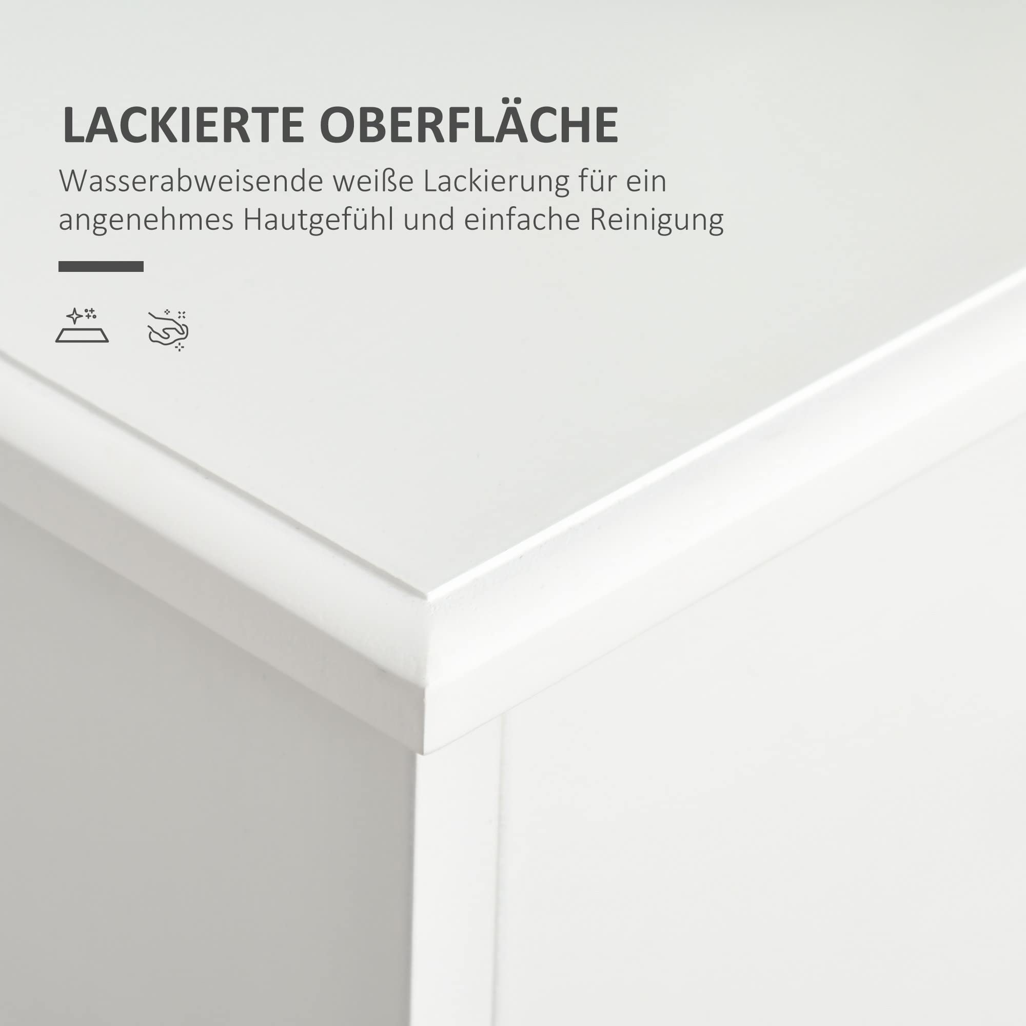 HOMCOM Mikrowellenschrank, Küchenschrank mit 2 Schränken und Schublade, Sideboard Aufbewahrungsschrank Kommode Multifunktionsschrank für Esszimmer, Kippschutz, Weiß, 90 x 40 x 82 cm