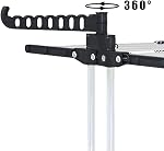 (TM) Clothes Drying Rack, 4 Tier Folding Laundry Dry Rack, Clothing Rack Clothing with Wheels for Indoor Outdoor, Oversize Garment Dryer Stand for Towels, Clothes, Shoes