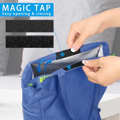 Image of Homelove Hanging Car Trash Can with 4 Storage Pockets, Waterproof Leakproof Oxford Auto Garbage Bag, Adjustable Garbage Bag, Foldable Car Trash Bin Fit for Truck, SUV, Home, Office