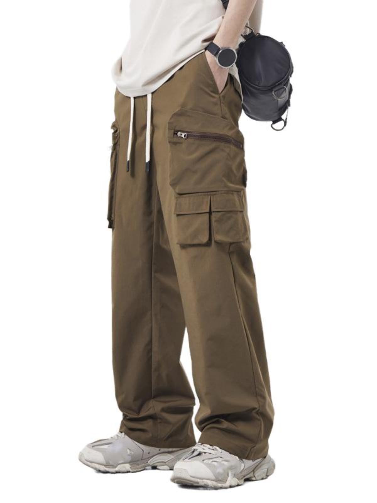 Tuta Multi-Tasca in Stile Americano per Gli Uomini, Pantaloni Casual retrò Sportivi Primavera ed Estate per Le Coppie