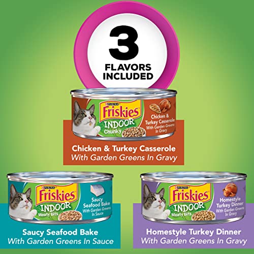 Purina Friskies Indoor Wet Cat Food Variety Pack, Indoor - (24) 5.5 oz. Cans - Image 3