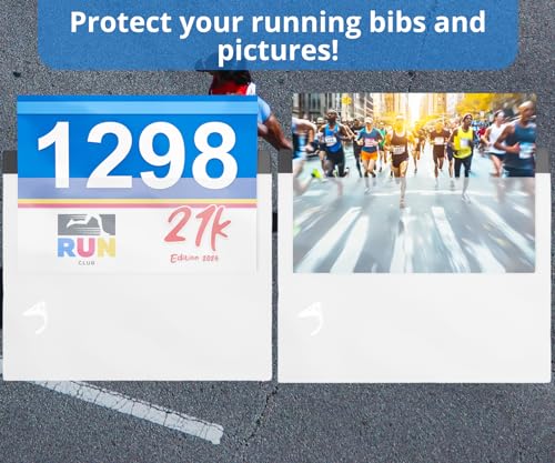 Image of BLAUBECK Race Bib Vinyl Holder 20 Pack, Clear Bib Boards Sleeves Protector for Runners, Race Bib Display, Marathon Bib Display, Running Bib Holder(20 Extra Bib Sleeves)