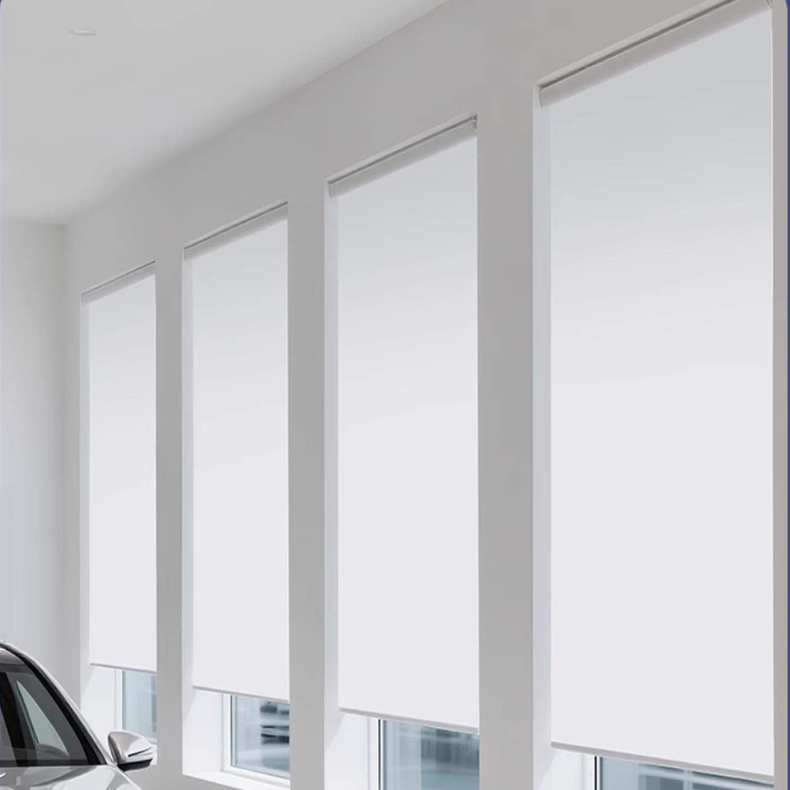 Store enrouleur occultant automatique sans fil (100 cm x 130 cm) pour la maison et le bureau - Store
