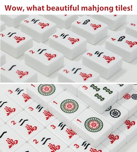Set de Fichas Mahjong Americano 166 piezas con Caja portátil miniatura 3