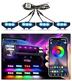 Grill Lights for Nissan Frontier 2022-2024 Front Bumper Grille Marker Accent Head Lamps DRL PRO 4X X S SV SL Accessories (RGB)