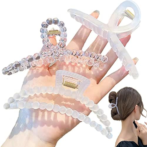 Amazon.co.jp: [アオラー]Aollaa【人気透明感】ヘアクリップ 大きめ 
