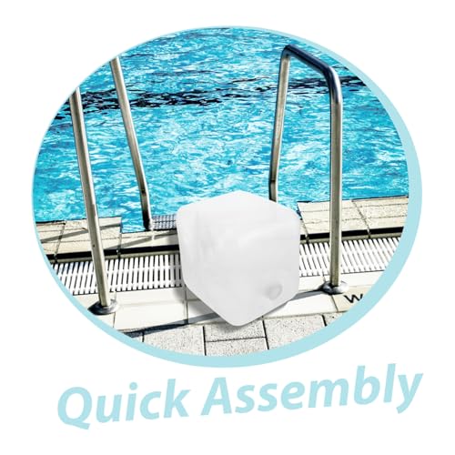 2 bolsas de peso para escalera de piscina blanca miniatura 5