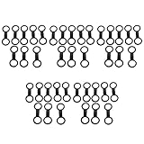 Fivetwofive 40 Piezas Buceo Buceo Snorkel Silicona Snorkel Máscara Correa Correa Soporte Sujetador Clips Retenedor Accesorio Equipo Repuestos Accesorios Negro