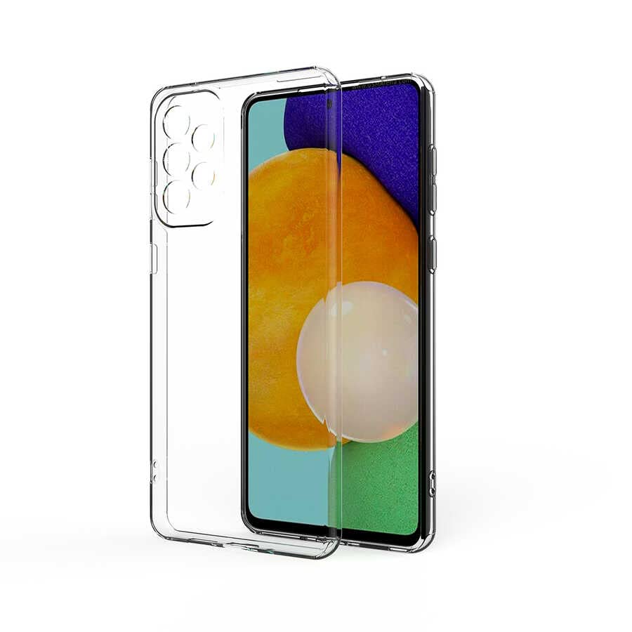 Zore Galaxy ile uyumlu A73 Kılıf Kamera Korumalı Süper Silikon Kapak Renksiz
