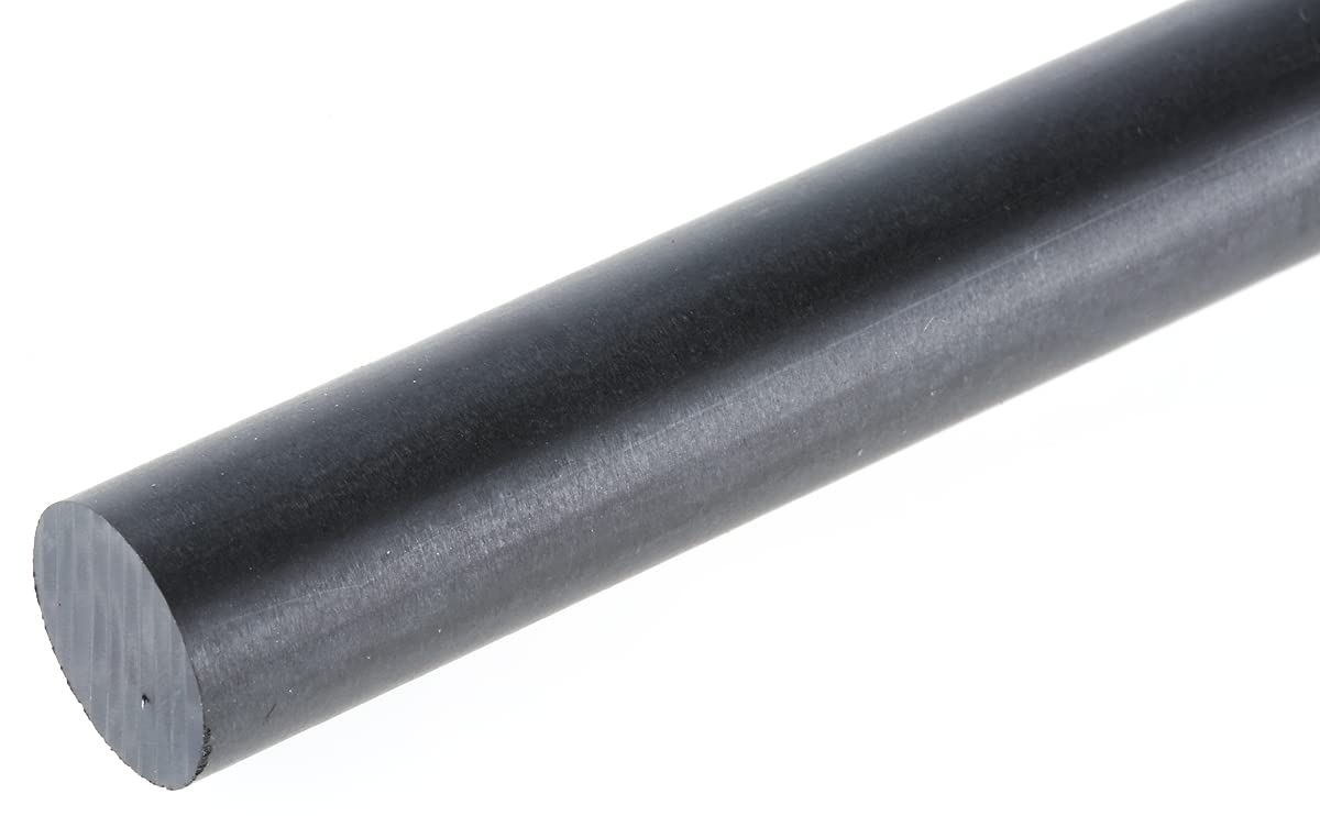 RS PRO Polyamid-Imid-Stab, Polyamid-Imid Schwarz 1.46 g/cm³, Ø 12.7 mm x 300 mm
