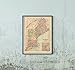 Produktbild 1880-1890 Karte New England The New England States and Part of Canada Relief Shown by hachures. Inset:|Vintage Fine Art Reproduktion|Ready to Frame