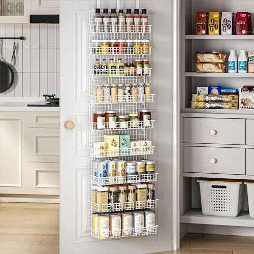 JKsmart 9-Tier Spice Rack Organizer with Door Hook, Wall Mount,