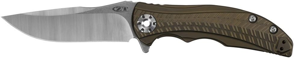Nеw Dеаl Zero Tolerance 0609 Pocketknife; 3.4-inch CPM 20CV Drop Point Blade with Two-Toned Finish; 3D Textured Titanium Handle, Anodized Bronze; KVT Ball Bearing Manual Open; Reversible Pocketclip; 3.3 oz Authеntіс Crаzу Dеаlѕ Zero Tolerance 0609 Pocketknife; 3.4-inch CPM 20CV Drop Point Blade with Two-Toned Finish; 3D Textured Titanium Handle, Anodized Bronze; KVT Ball Bearing Manual Open; Reversible Pocketclip; 3.3 oz
